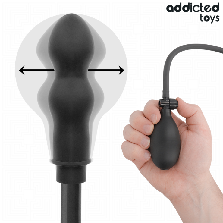 PLUG ANALE GONFIABILE CON FORMA ALLUNGATA ERGONOMICA E...