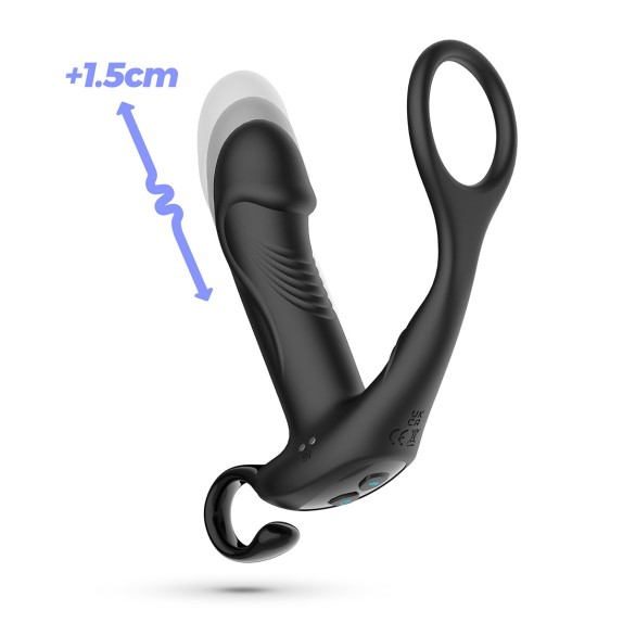 MASSAGGIATORE PROSTATICO WIRELESS CON ANELLO E MOVIMENTO SU E GIÙ MAGOO