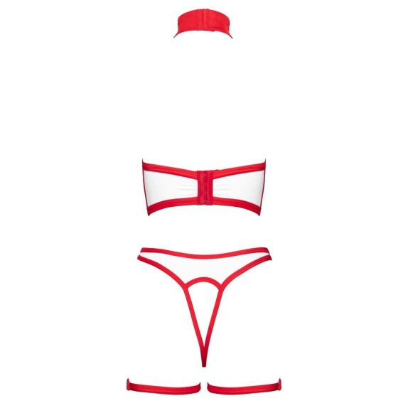 copy of SET INFERMIERA 2 PEZZI STILE HARNESS CON SENO E PERIZOMA APERTI COTTELLI