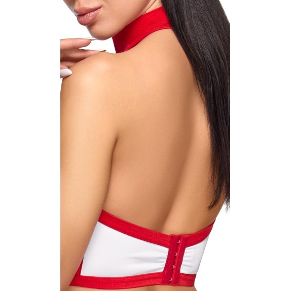 copy of SET INFERMIERA 2 PEZZI STILE HARNESS CON SENO E PERIZOMA APERTI COTTELLI