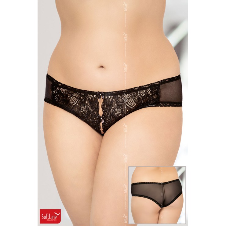 SLIP SEXY DONNA APERTO IN TULLE E PIZZO TAGLIE FORTI...
