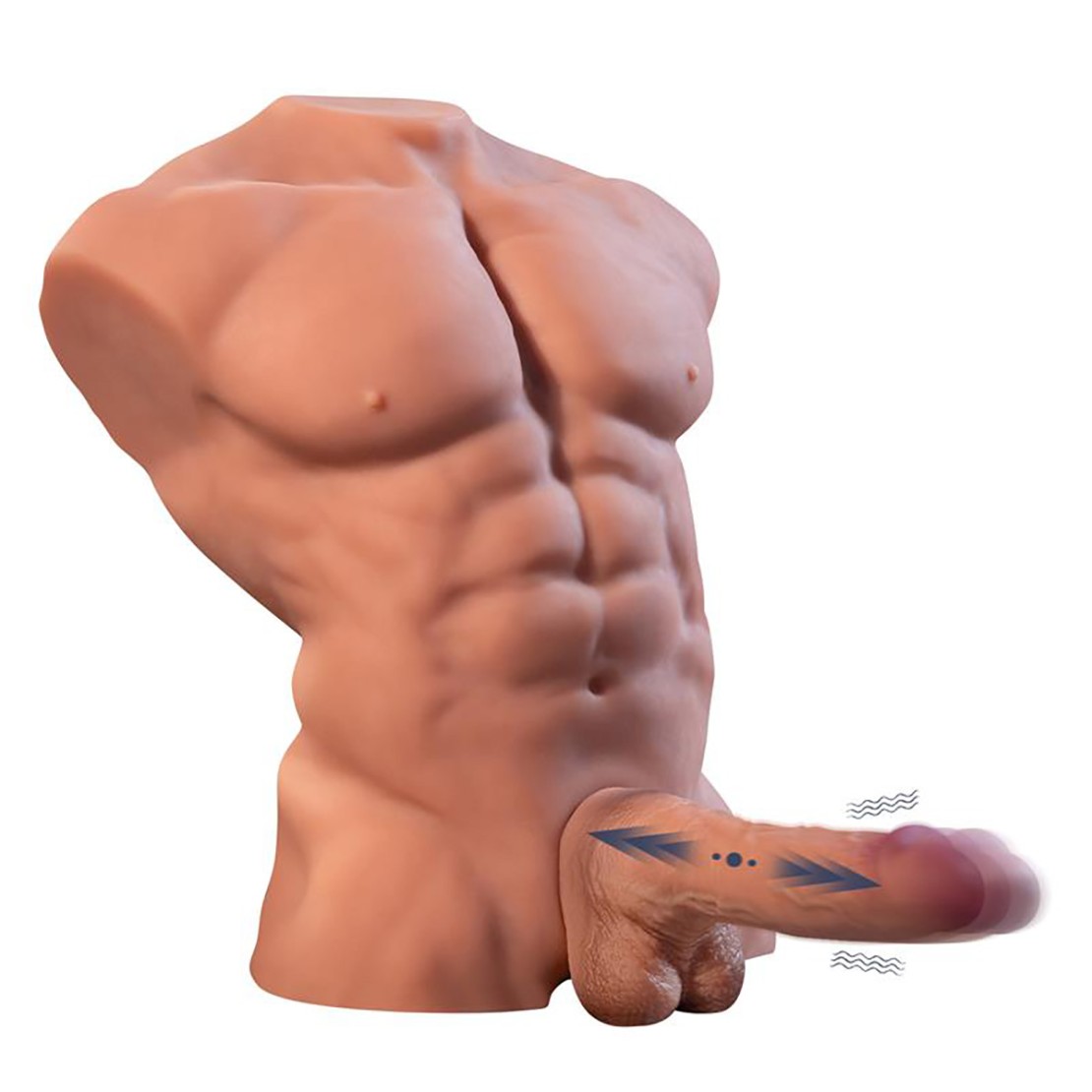 FITTER TORSO DI UOMO CON FALLO SU E GIÙ E...