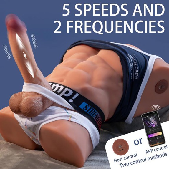 FITTER TORSO DI UOMO CON FALLO SU E GIÙ E VIBRAZIONE CON APP