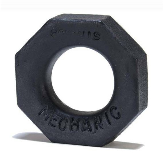ANELLO PER PENE MECHANIC NERO IN SILICONE        