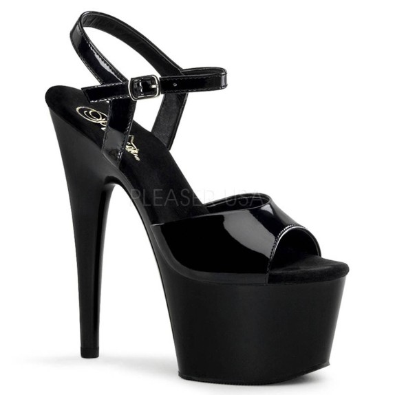 SCARPE TACCO ALTO 17.5 CM NERE LAP DANCE CON CINTURINO