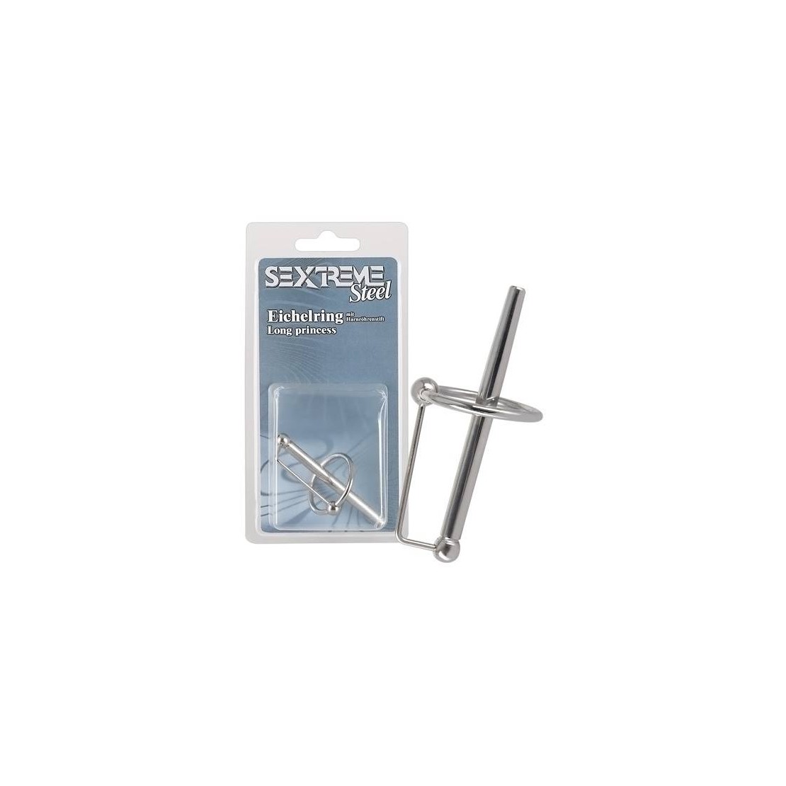 ANELLO PER GLANDE CON DIVARICATORE D'URETRA IN ACCIAIO