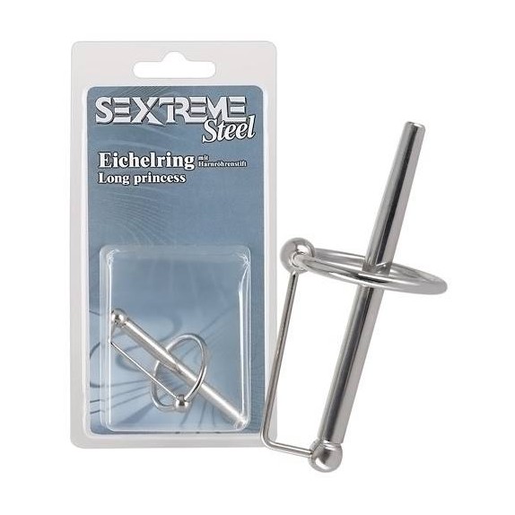 ANELLO PER GLANDE CON DIVARICATORE D'URETRA IN ACCIAIO