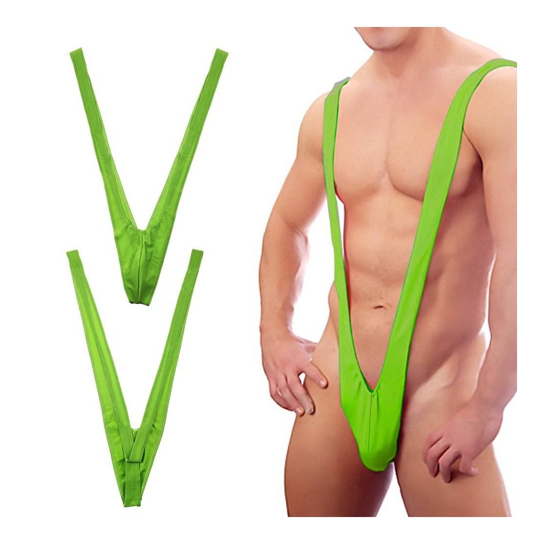 COSTUME MANKINI BORAT BVERDE ALLE SPALLE          