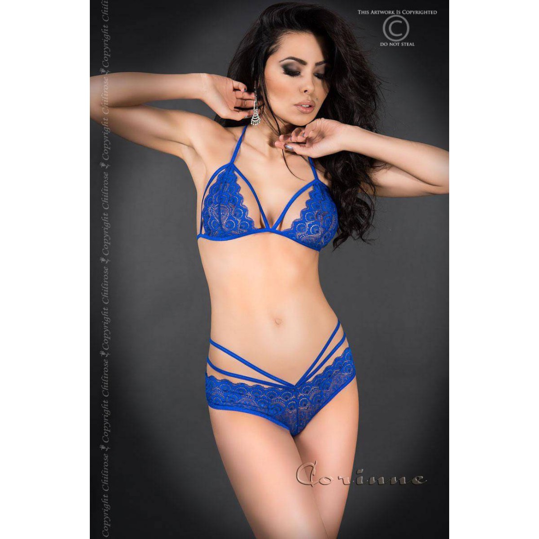 COMPLETINO INTIMO IN PIZZO DONNA CON COULOTTE 