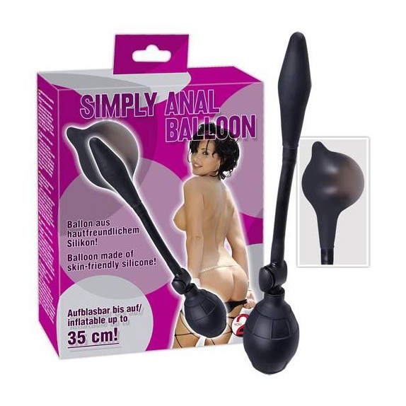 DILDO ANALE GONDIABILE IN ALTO IN SILICONE NERO   