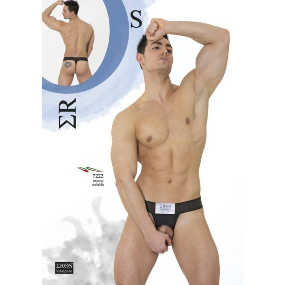 ESALTAFALLO CON PERIZOMA PER UOMO NERO EROS VENEZIANI