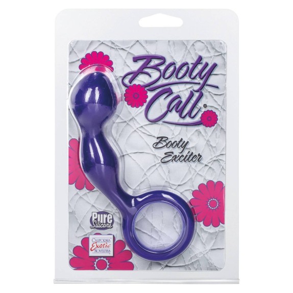 TAPPO ANALE IN SILICONE INCURVATO VIOLA CON ANELLO BOOTY CALL 