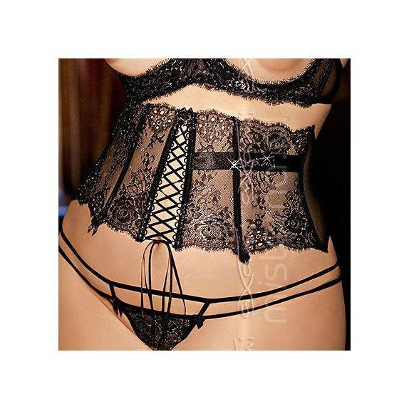REGGISENO CON PERIZOMA E STRINGIVITA NERO E ARGENTO 