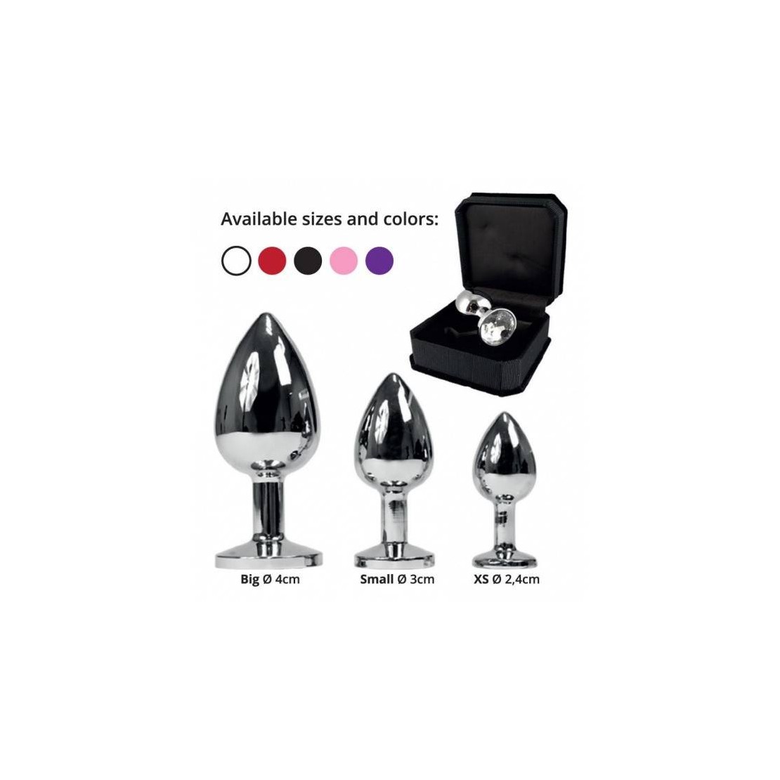TAPPO ANALE XS PICCOLO IN METALLO CON PIETRA VIOLA
