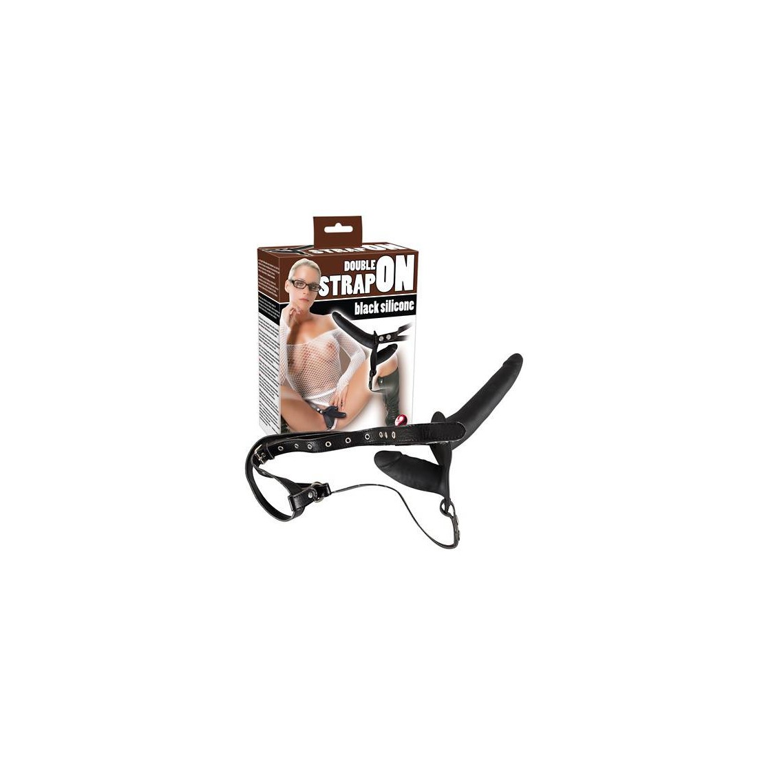 STRAP ON PER DONNA CON CINGHI E E PICCOLO FALLO NERO IN SILICONE