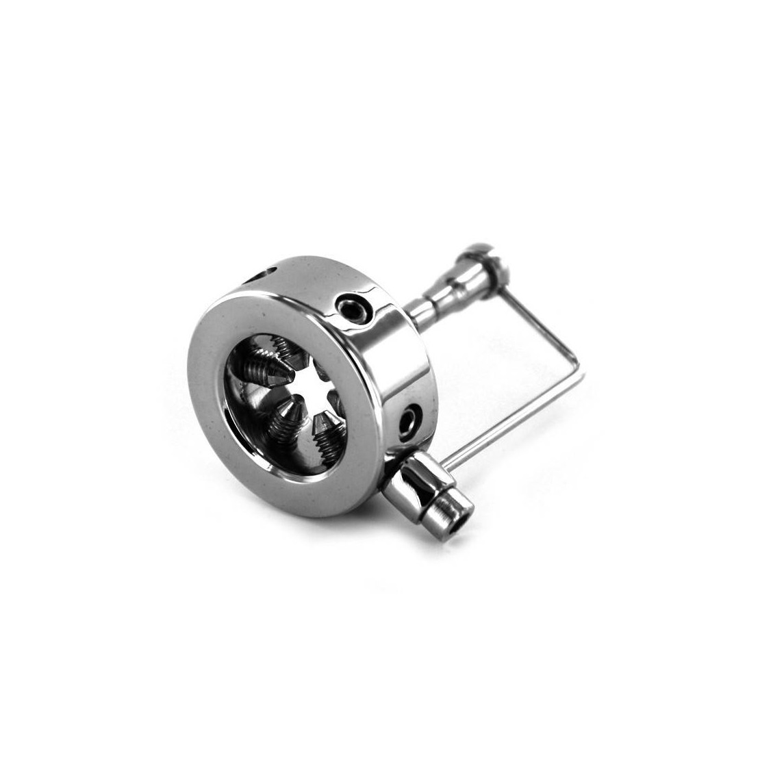 ANELLO PER GLANDE CON SONDA URETRALE IN ACCIAIO   