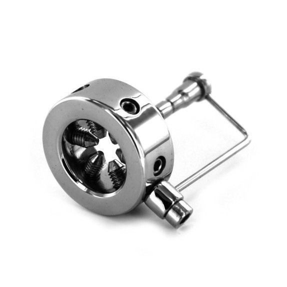 ANELLO PER GLANDE CON SONDA URETRALE IN ACCIAIO   