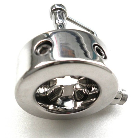 ANELLO PER GLANDE CON SONDA URETRALE IN ACCIAIO   