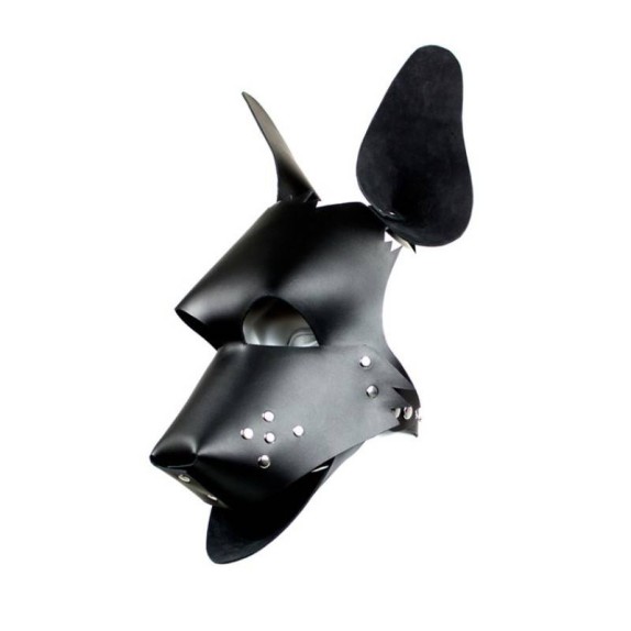 MASCHERA DA CANE IN CUOIO