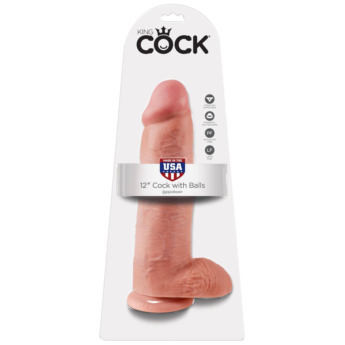 DILDO REALISTICO 12 INCH CON TESTICOLI KING COCK