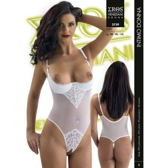 BODY SEXY PER DONNA APERTO ALL'INGUINE IN PIZZO EROS VENEZIANI