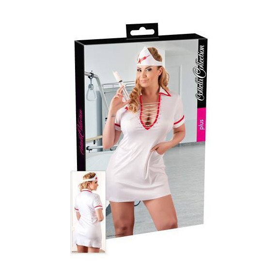COSTUME TRAVESTIMENTO DA INFERMIERA TAGLIA GRANDE 