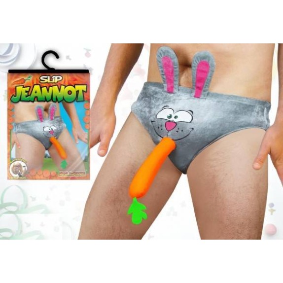 SLIP CONIGLIO DIVERTENTE PER UOMO CON CAROTA