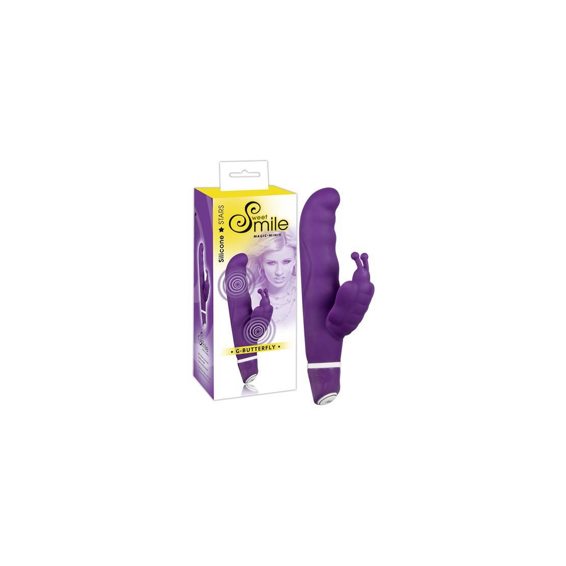 VIBRATORE RABBIT CON FARFALLA IN SILICONE 7 VIBRAZIONI BUTTERFLY 