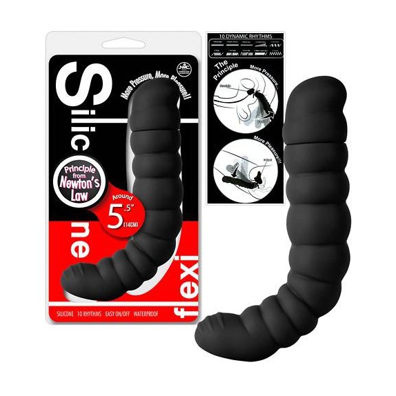 SEX TOY DILDO ANALE VIBRANTE E FLESSIBILE IN SILICONE 10 VIBRAZIONI 