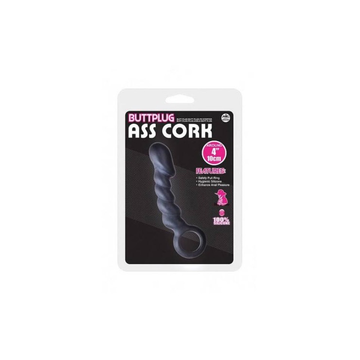 DILDO ANALE ASS CORK IN SILICONE CON ANELLO E TESTA GRANDE  2