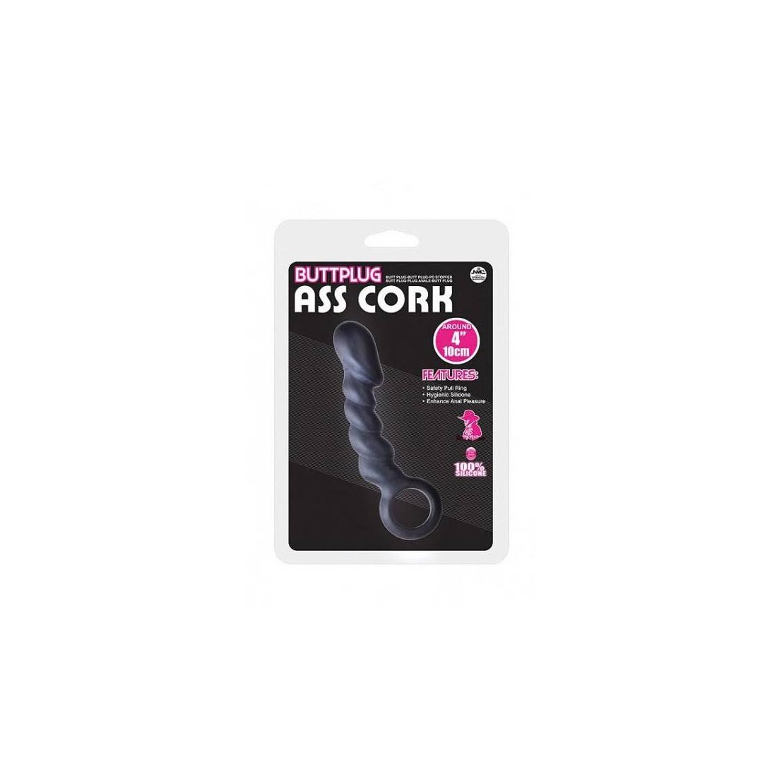 DILDO ANALE ASS CORK IN SILICONE CON ANELLO E TESTA GRANDE 