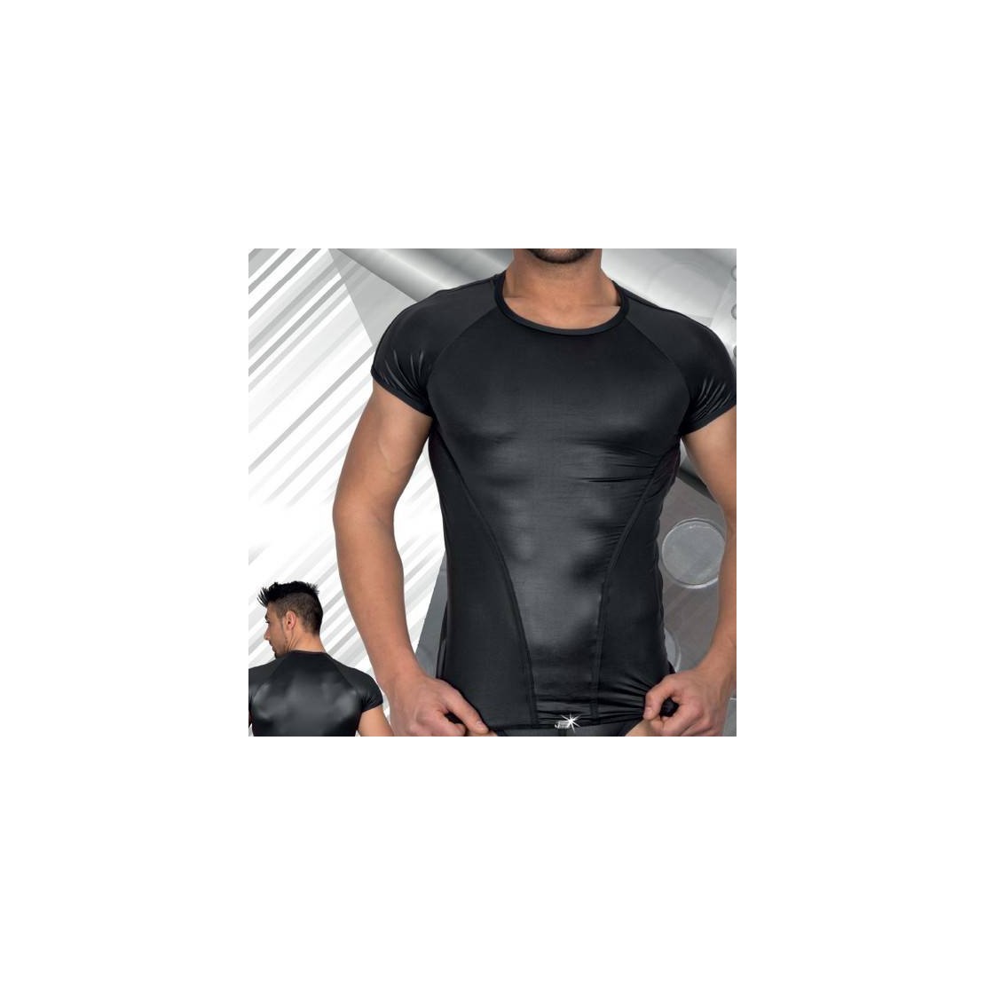MAGLIETTA SEXY UOMO MANICHE CORTE IN SPANDEX EROS VENEZIANI