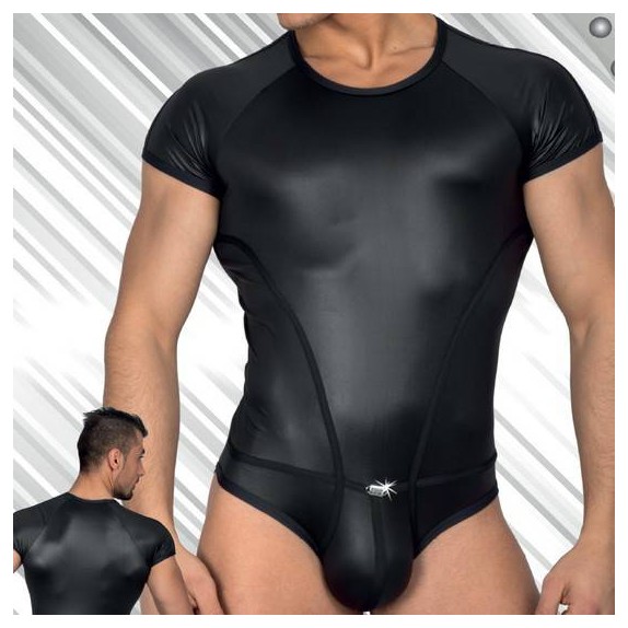 BODY PER UOMO IN SPANDEX SIMILPELLE EROS VENEZIANI 