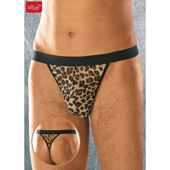 PERIZOMA UOMO SEXY LEOPARDATO CON ELASTICO 