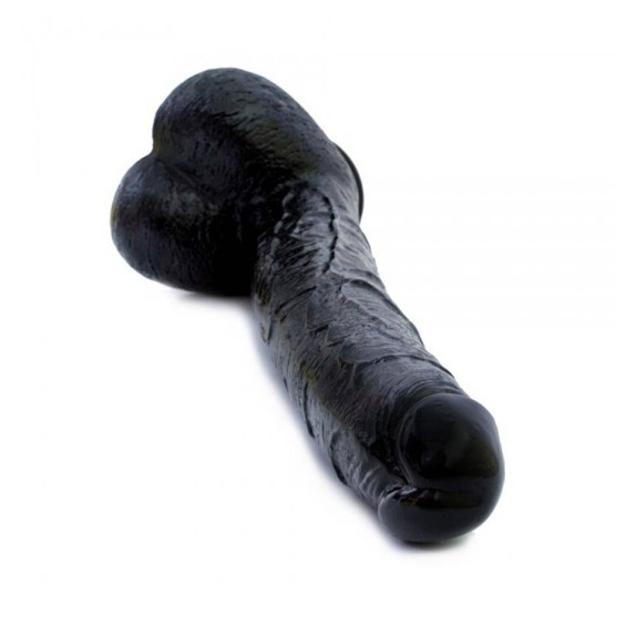 DILDO REALE  LUNGO E GROSSO NERO CON VENTOSA 43 CM BLACK BALLER 