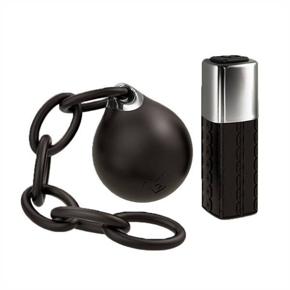 OVULETTO SEXY CON TELECOMANDO A DISTANZA E CARICABATTERIE BALL & CHAIN 10 VIBRAZIONI