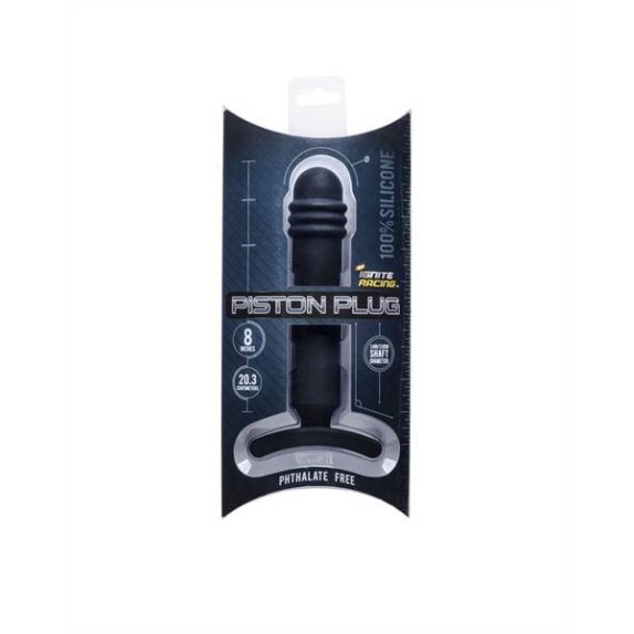TAPPO ANALE SEXY IN SILICONE 8 INCH 20 CM PISTON PLUG NERO