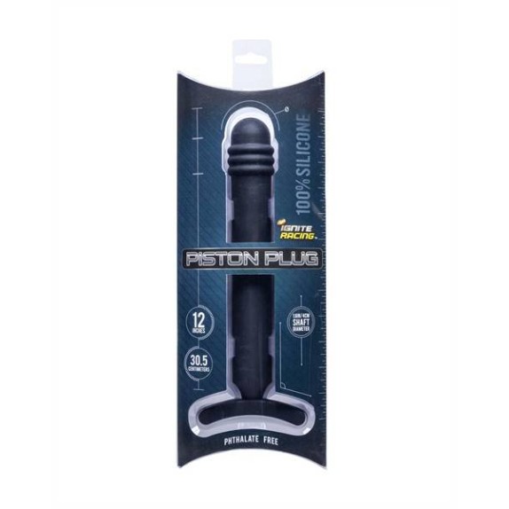 TAPPO ANALE SEXY IN SILICONE 12 INCH 30 CM PISTON PLUG NERO