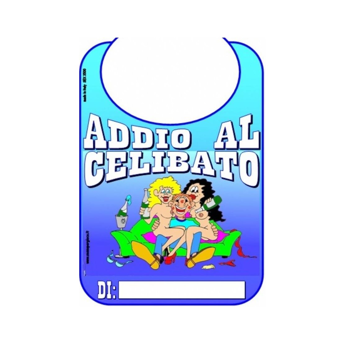 BAVAGLIO SCHERZOSO ADDIO AL CELIBATO DI COLORE BLU 