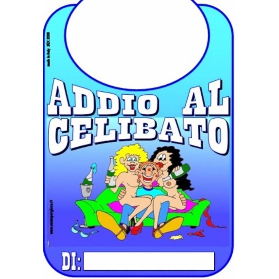 BAVAGLIO SCHERZOSO ADDIO AL CELIBATO DI COLORE BLU 