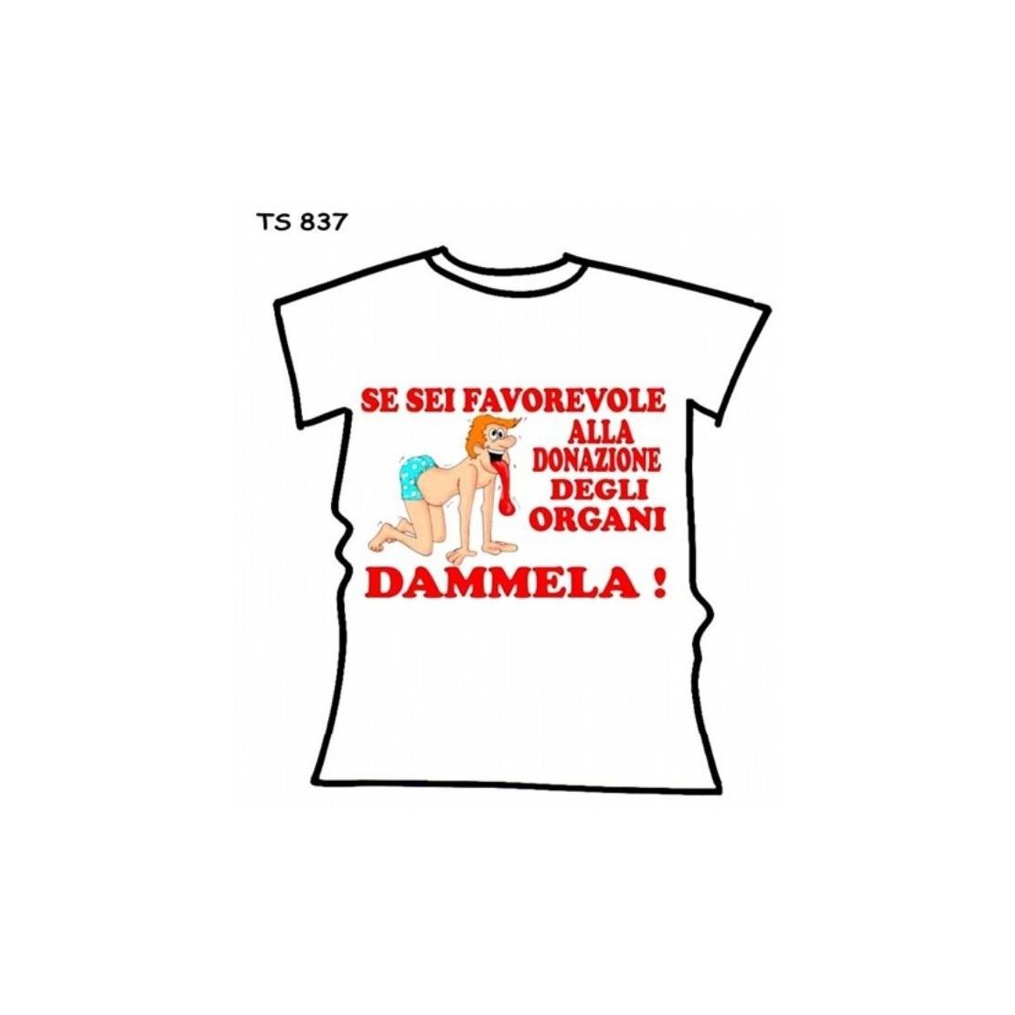 MAGLIETTA SEXY SCHERZOSA CON STAMPA DIVERTENTE "DONAZIONE DEGLI ORGANI ... DAMMELA!"