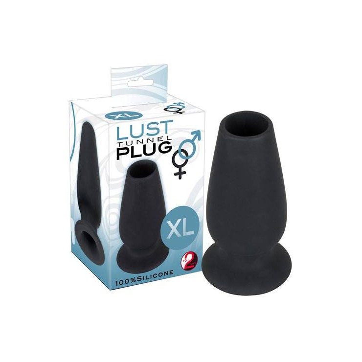 TUNNEL ANALE NERO IN SILICONE XL LUST PLUG