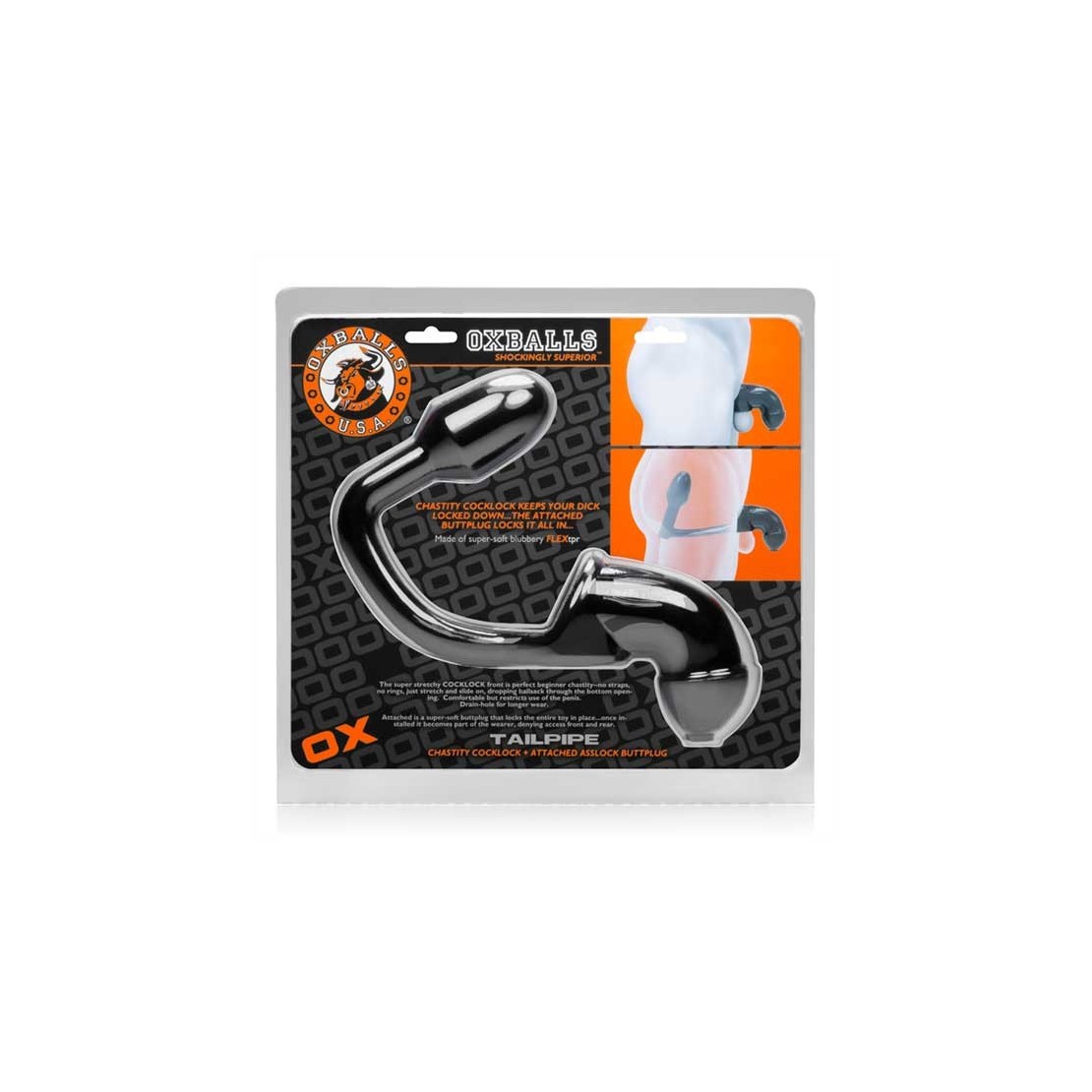CINTURA DI CASTIT? IN SILICONE CON PLUG ANALE OXBALLS