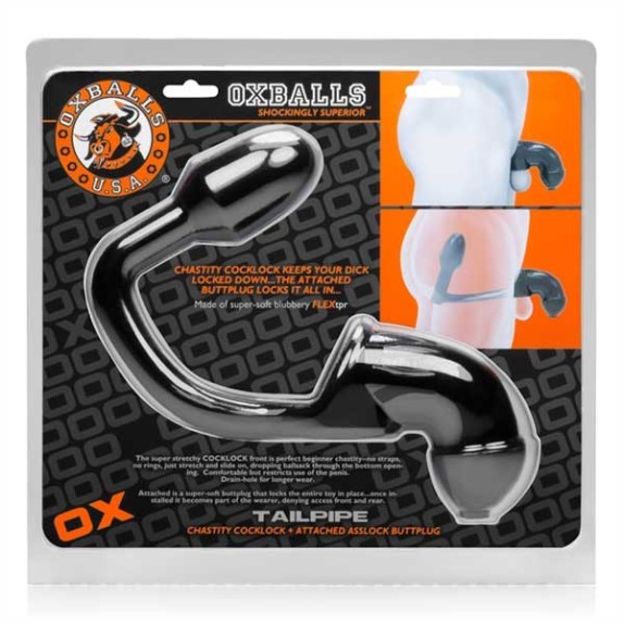 CINTURA DI CASTIT? IN SILICONE CON PLUG ANALE OXBALLS