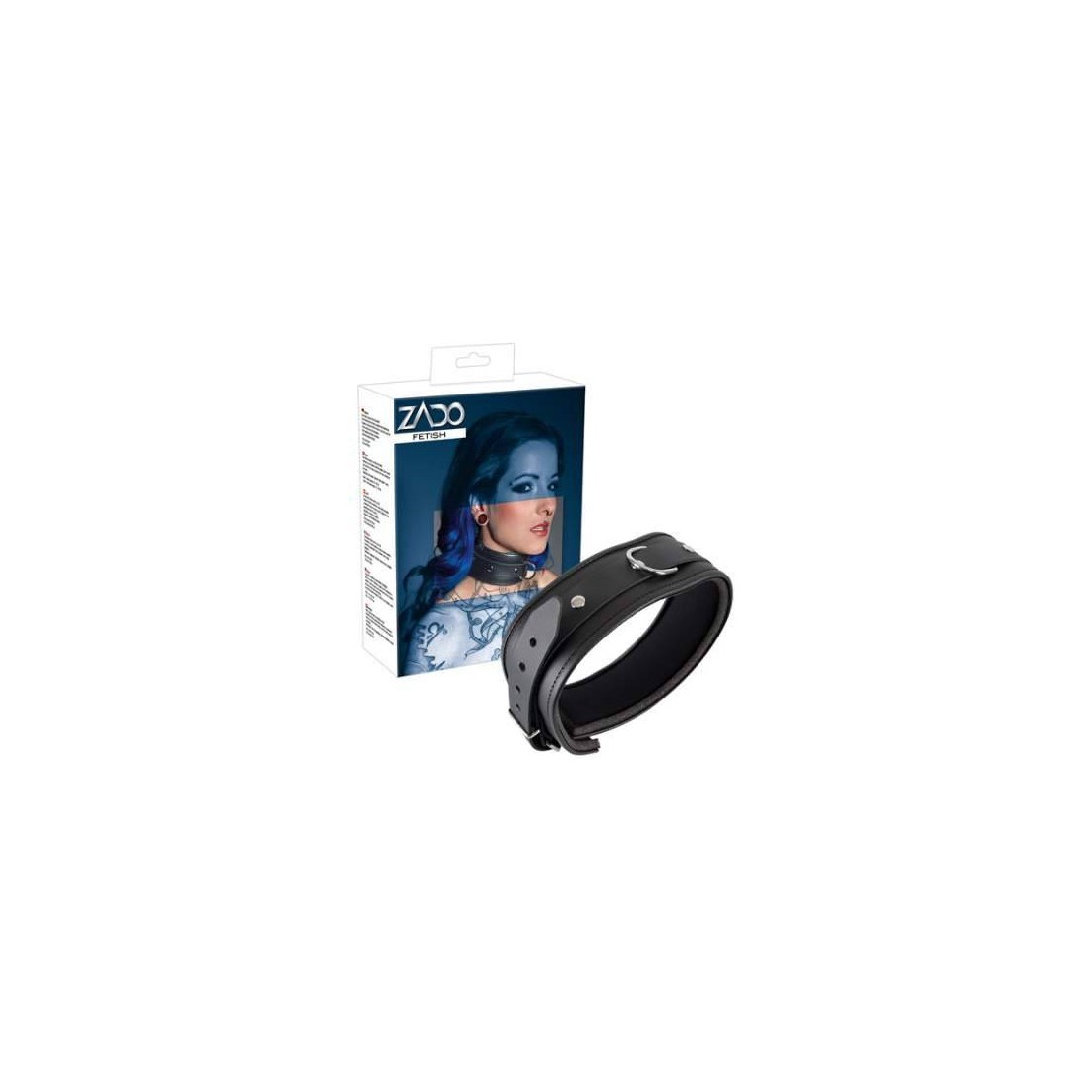 COLLARE ALTO SEXY IN CUOIO REGOLABILE CON FIBBIA