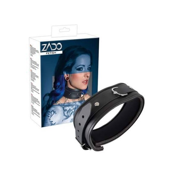 COLLARE ALTO SEXY IN CUOIO REGOLABILE CON FIBBIA