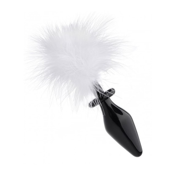 TAPPO ANALE IN VETRO CON PIUMA SEX TOY FLUFFER BUNNY