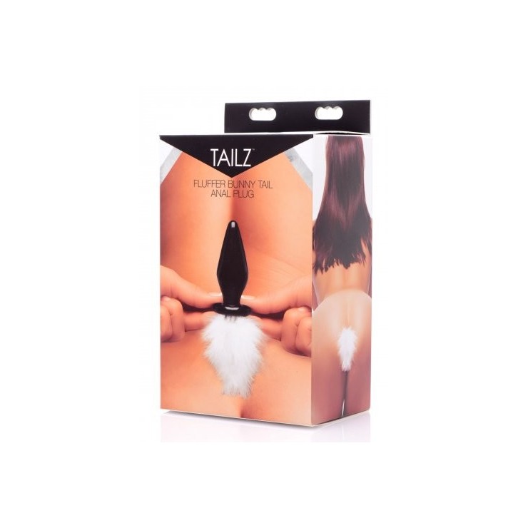 TAPPO ANALE IN VETRO CON PIUMA SEX TOY FLUFFER BUNNY 2