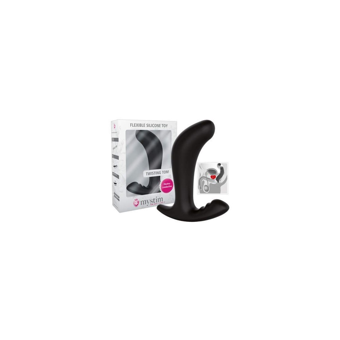 STIMOLATORE PROSTATA IN SILICONE ADATTO A ELETTROSTIMOLAZIONE