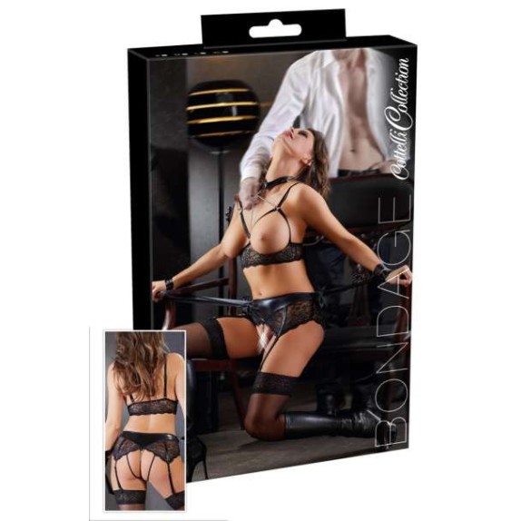 SEXY COMPLETO INTIMO APERTO BONDAGE CON LACCI E CATENE